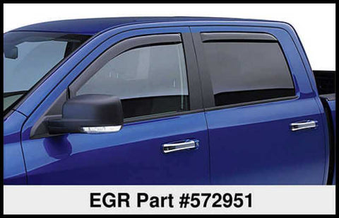 EGR 572951 2019 Dodge Ram 1500 Crew Cab SlimLine In-Channel Window Visors Set of 4 - Dark Smoke