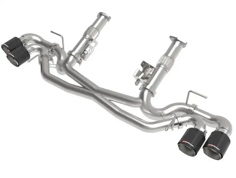 aFe 49-34127NM-C MACH Force-Xp 3 to 2-1/2 304SS Cat-Back (No Muff.) 2020 Chevy Corvette (C8) 6.2L - Carbon Tip