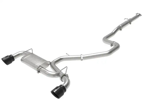 aFe 49-37010-B Takeda Exhaust Cat-Back 19-20 Hyundai Veloster N 304SS Black Dual Tips