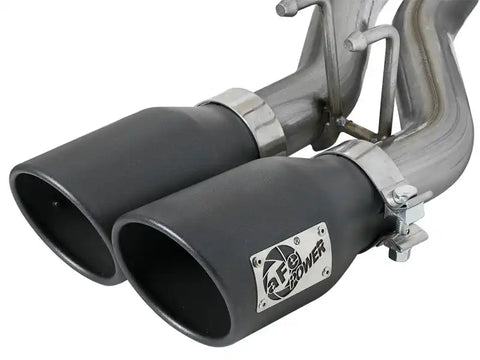 aFe 49-48054-B Rebel Series Cat-Back 2.5in Dual Center Exit SS Exhaust w/ Black Tips 07-14 Jeep Wrangler V6