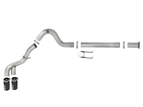 aFe 49-43121-B Power 15-16 Ford F250/F350 6.7L Diesel Rebel XD 4in 409 SS DPF-Back Exhaust System - Black Tips