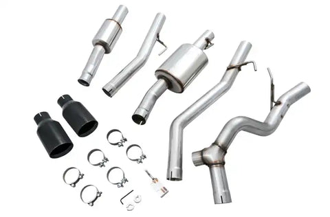 AWE 20-21 Jeep Gladiator JT 3.6L Tread Edition Cat-Back Dual Exhaust - Diamond Black Tip