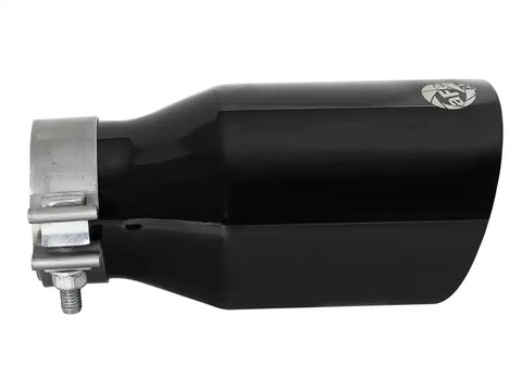 aFe 49T30454-B092 MACH Force-Xp Univ 304 SS Double-Wall Clamp-On Exhaust Tip - Black 3in Inlet 4.5in Outlet