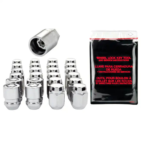 McGard 6 Lug Hex Install Kit w/Locks (Cone Seat Nut) M12X1.25 / 13/16 1.28in. L - Chrome