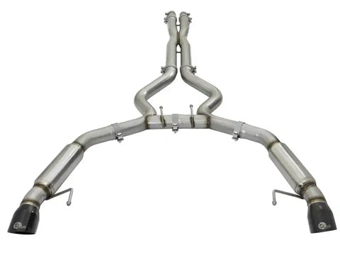 aFe 49-33088-B MACHForce XP 3in 304 SS Sport Tone Cat-Back w/ Black Tips 15-17 Ford Mustang V6-3.7L/V8-5.0L