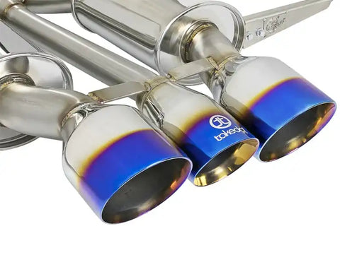 aFe 49-36616-L Takeda 3in 304 SS Cat-Back Exhaust w/ Blue Flame Tips 2017+ Honda Civic Type R I4 2.0L (t)