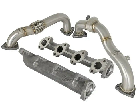 aFe 48-33016-PK Twisted Steel Power Package Up-Pipes / Manifold 08-10 Ford Diesel Trucks V8 6.4L (td)