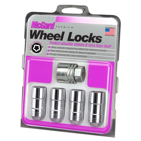 McGard Wheel Lock Nut Set - 4pk. (Cone Seat) M14X2.0 / 13/16 Hex 2.25in. Length Chrome