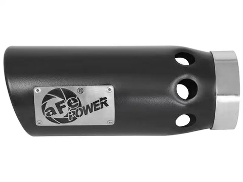 aFe 49T40502-B121 Power Intercooled Tip Stainless Steel - Black 4in In x 5in Out 12in L Clamp-On