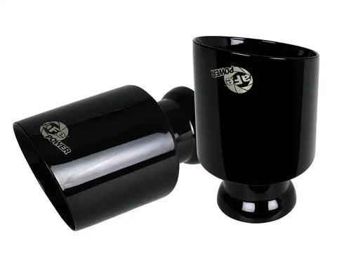 aFe 49C32068-B MACH Force-XP 4-1/2in Black OE Replacement Exhaust Tips - 15-19 Dodge Charger/Hellcat