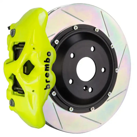 Brembo 08-13 M3 Front GT BBK 6 Piston Cast 380x34 2pc Rotor Slotted Type1 - Fluo. Yellow