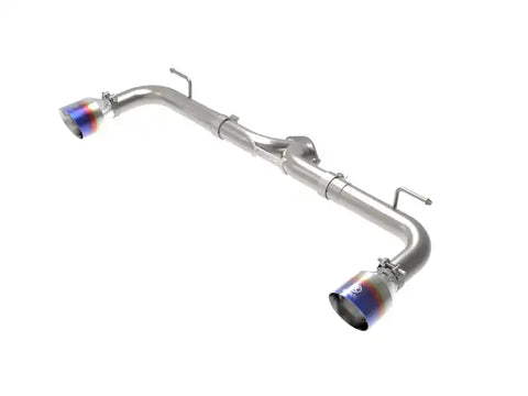 aFe 49-37014-L Takeda 2-1/2in 304 SS Axle-Back Exhaust w/ Blue Flame Tips 14-18 Mazda 3 L4 2.0L/2.5L