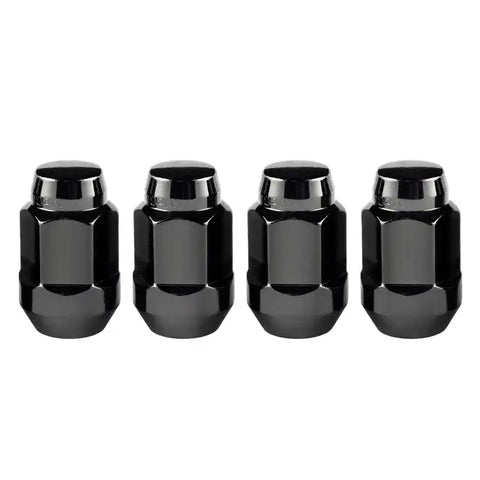 McGard Hex Lug Nut (Cone Seat Bulge Style) M12X1.5 / 3/4 1.45in. Length (4-Pack) - Black