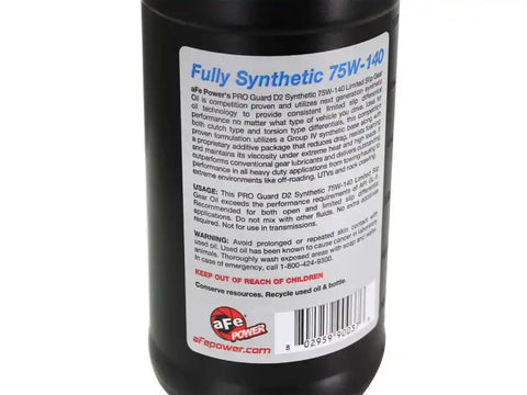 aFe 90-20101 Pro Guard D2 Synthetic Gear Oil, 75W140 1 Quart