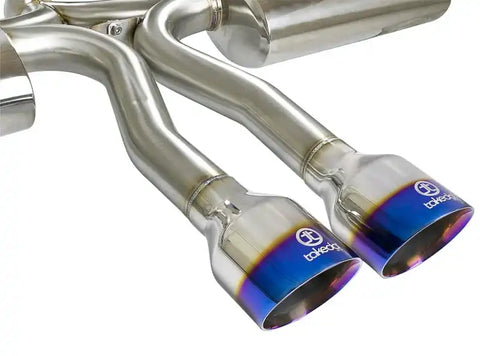 aFe 49-36621-L Takeda 3in 304 SS Cat-Back Exhaust System w/ Blue Tips 2017+ Honda Civic Si 4Dr I4 1.5L (t)