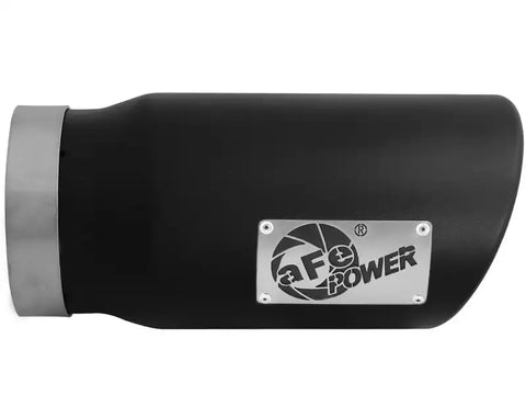 aFe 49T50601-B12 Diesel Exhaust Tip Bolt On Black 5in Inlet x 6in Outlet 12in Long