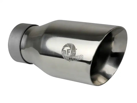 aFe 49T30454-P093 MACH Force-Xp Univ 304 SS Double-Wall Clamp-On Exhaust Tip - Polished 3in Inlet 4.5in Outlet