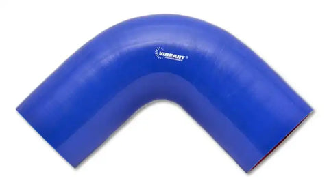 Vibrant 4 Ply Reinforced Silicone Elbow Connector - 2.25in I.D. - 90 deg. Elbow (BLUE)