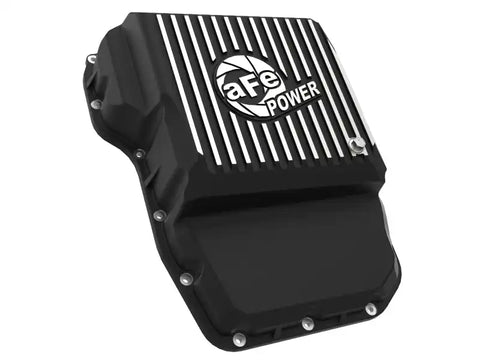 aFe 46-71160B Transmission Pan (Black w/ Machined Fins) 13-19 Dodge Diesel Trucks L6-6.7L (td)