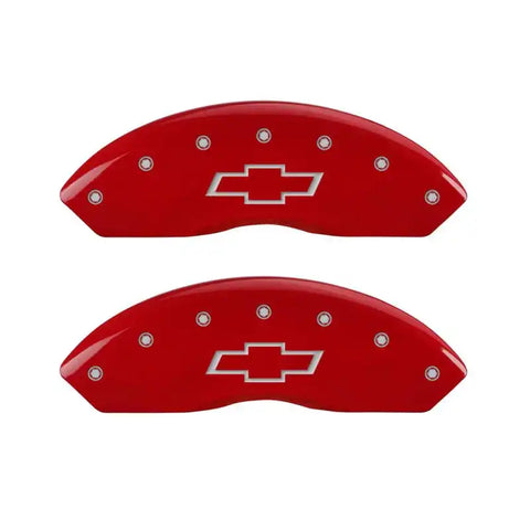 MGP 4 Caliper Covers Engraved Front & Rear MGP Yellow Finish Black Char 2008 Chevrolet Trailblazer
