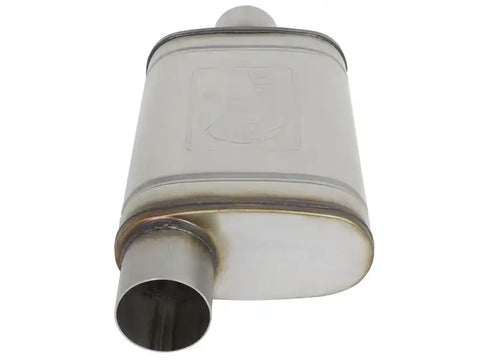 aFe 49M00031 MACHForce XP SS Muffler 3in Center Inlet / Outlet 9in L x 4in W 14in Body