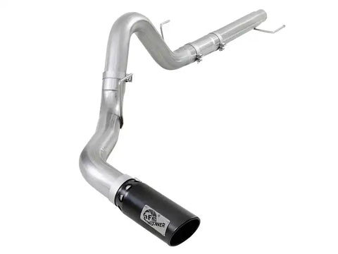 aFe 49-03106-B Atlas 4in Aluminized Steel DPF-Back Exh 18-19 Ford F-150 V6-3.0L (td) w/ Black Tip