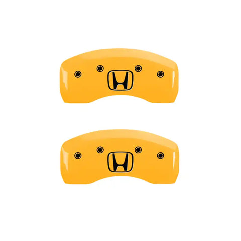 MGP 4 Caliper Covers Engraved Front Honda Rear H Logo Yellow Finish Black Char 2009 Honda Ridgeline