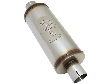 aFe 49M00007 MACH Force-Xp 409 SS Muffler 2-1/2in Center/Center 14in L X 6in Dia - Round Body