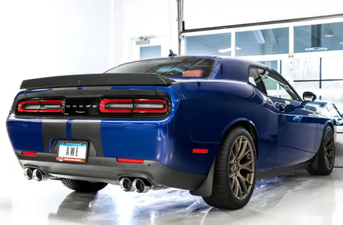 AWE Tuning 15+ Challenger 5.7 Touring Edition Exhaust - Non-Resonated - Diamond Black Quad Tips