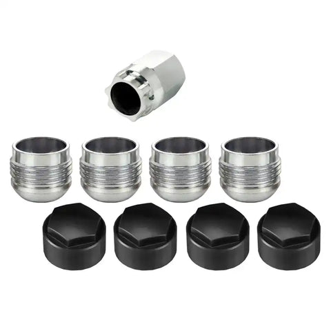 McGard Wheel Lock Nut Set - 4pk. (Under Hub Cap / Radius Seat) M14X1.5 19mm Hex .890in. L w/Caps