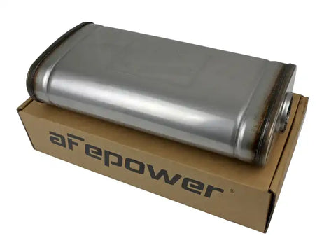 aFe 49M30019 MACH Force XP 304 Stainless Steel Muffler 2.5in Center/Offset 18in L x 9in W 4in H
