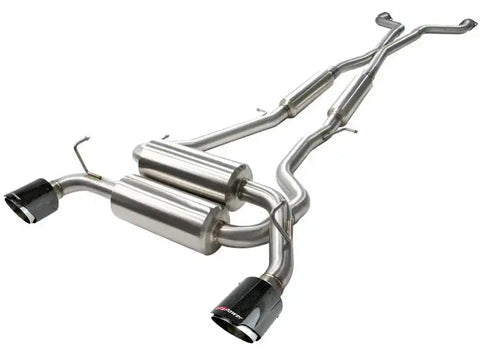 aFe 49-36103-C Takeda 2-1/2in 304SS Cat-Back Exhaust Infiniti G37 08-13/Q60 14-15 V6-3.7 w/ Carbon Fiber Tips