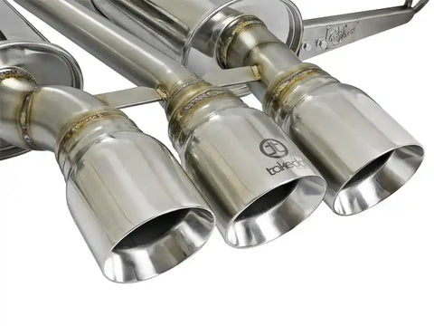 aFe 49-36623-P Takeda 3in 304 SS Cat-Back Exhaust w/ Tri-Polished Tips 17-18 Honda Civic Type R L4 2.0L (t)