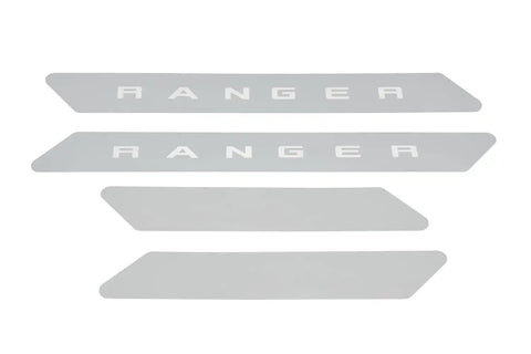 Putco 95143FD - Cargo Door Sill Protector Set Stainless Steel 4 pc. w/Ranger Logo