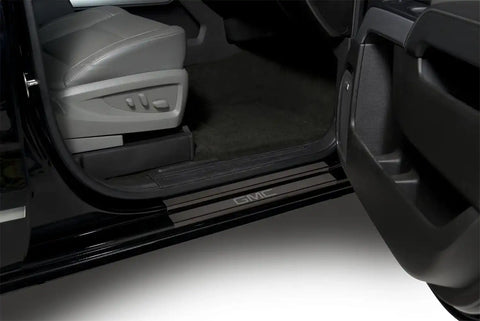 Putco 95171BPGM-2 - Cargo Door Sill Protector Set Black Platinum 4 pc. w/GMC Logo