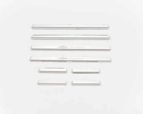 Putco 95172GM-1 - Cargo Door Sill Protector Set Stainless Steel 4 pc. w/Chevrolet Logo