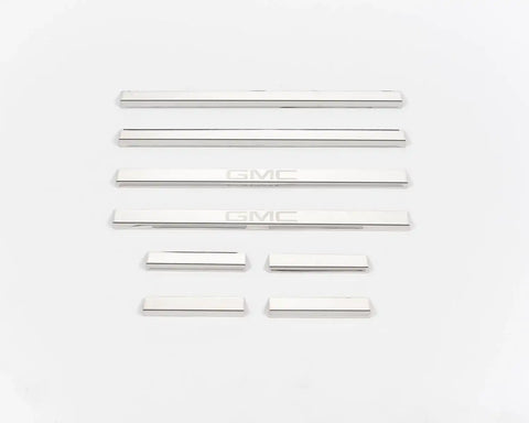 Putco 95172GM-2 - Cargo Door Sill Protector Set Stainless Steel 4 pc. w/GMC Logo