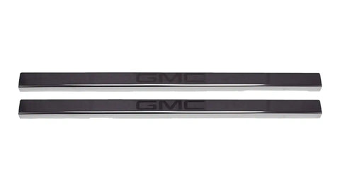 Putco 95181BPGM-2 - Cargo Door Sill Protector Black Platinum 2 pc. w/GMC Logo