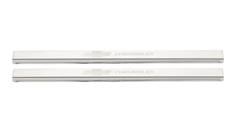 Putco 95181GM-1 - Cargo Door Sill Protector Stainless Steel 2 pc. w/GMC Logo