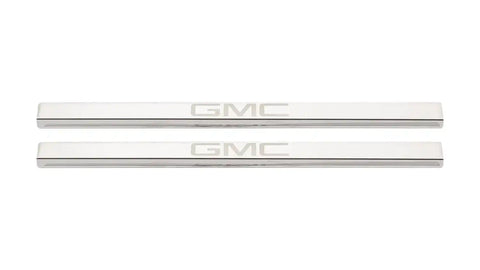 Putco 95181GM-2 - Cargo Door Sill Protector Stainless Steel 2 pc. w/GMC Logo