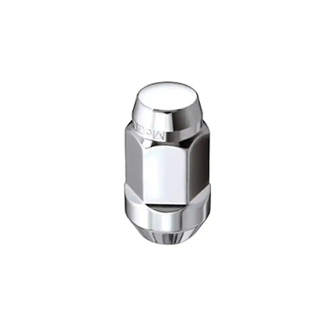 McGard Hex Lug Nut (Cone Seat Bulge Style) M14X1.5 / 13/16 1.945in. Length (4-Pack) - Chrome