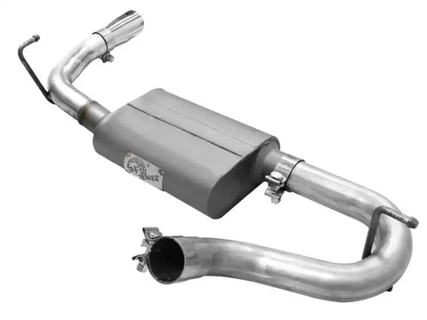 aFe 49-08047-P Scorpion 2-1/2in Alum Steel Axle-Back Exhaust w/Polished Tip 07-18 Jeep Wrangler JK V6-3.6/3.8L