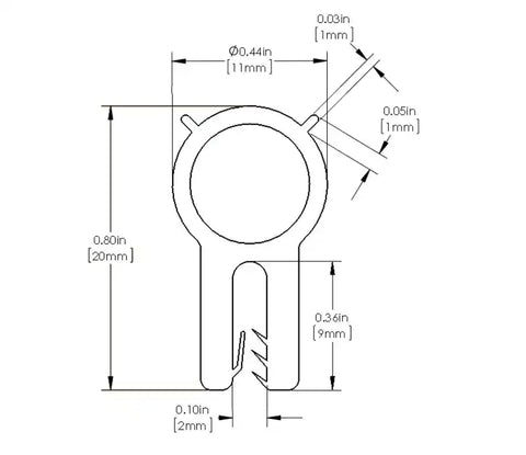 aFe 59-10095 MagnumFORCE Spare Parts Trim Seal Kit (1/16IN X 7/16IN) 36IN L