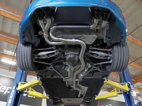 aFe 49-36330-1B 16-18 BMW M2 L6-3.0L MACH Force-Xp 3in to 2.5in 304 SS Cat-Back Exhaust System-Quad Black Tips