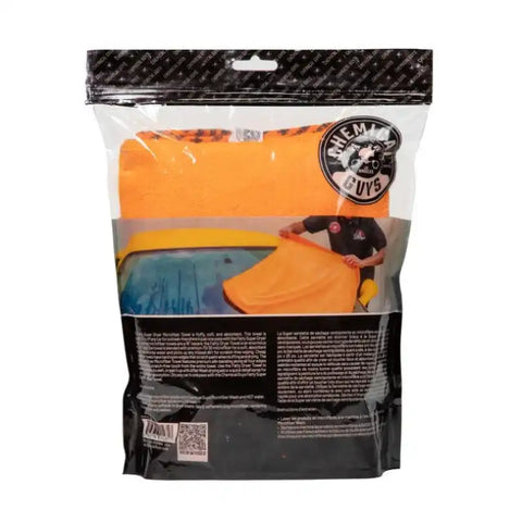 Chemical Guys Fatty Super Dryer Microfiber Drying Towel - 25in x 34in - Orange - Case of 12