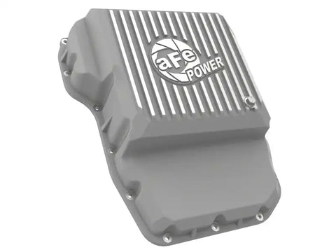 aFe 46-71160A Transmission Pan Raw w/ Machined Fins 13-19 Dodge Diesel Trucks L6-6.7L (td)