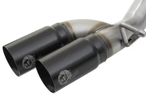aFe 49-44061-B Rebel Series CB 3in Middle Side Exit SS Exht w/ Black Tips 15-17 Chevy Colorado / GMC Canyon