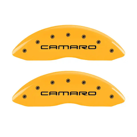 MGP 4 Caliper Covers Engraved Front Camaro Rear Gen 4/Ss Yellow Finish Black Char 1998 Chevy Camaro