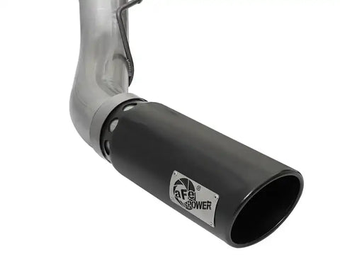 aFe 49-43090-B Large Bore-HD 5in DPF Back 409 SS Exhaust System w/Black Tip 2017 Ford Diesel Trucks V8 6.7L(td)