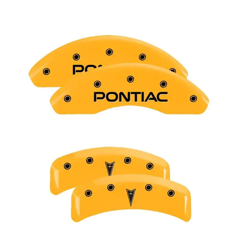 MGP 4 Caliper Covers Engraved Front & Rear MGP Red Finish Silver Char 2017 Nissan Armada